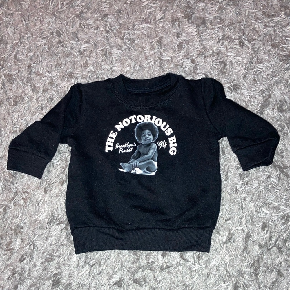 Black the notorious BIG Graphic 12 months baby kids Sweatshirt ‘94 B.I.G biggie